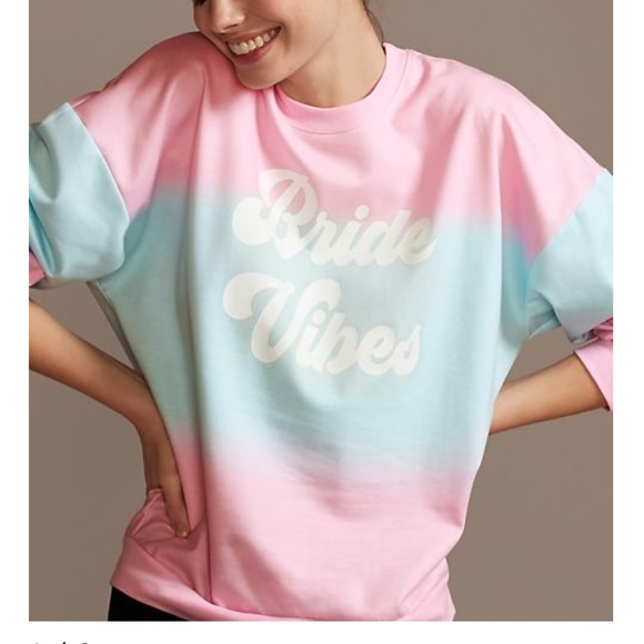 NWT - Bride Vibes Multicolor Lounge Sweatshirt XL - Picture 1 of 2